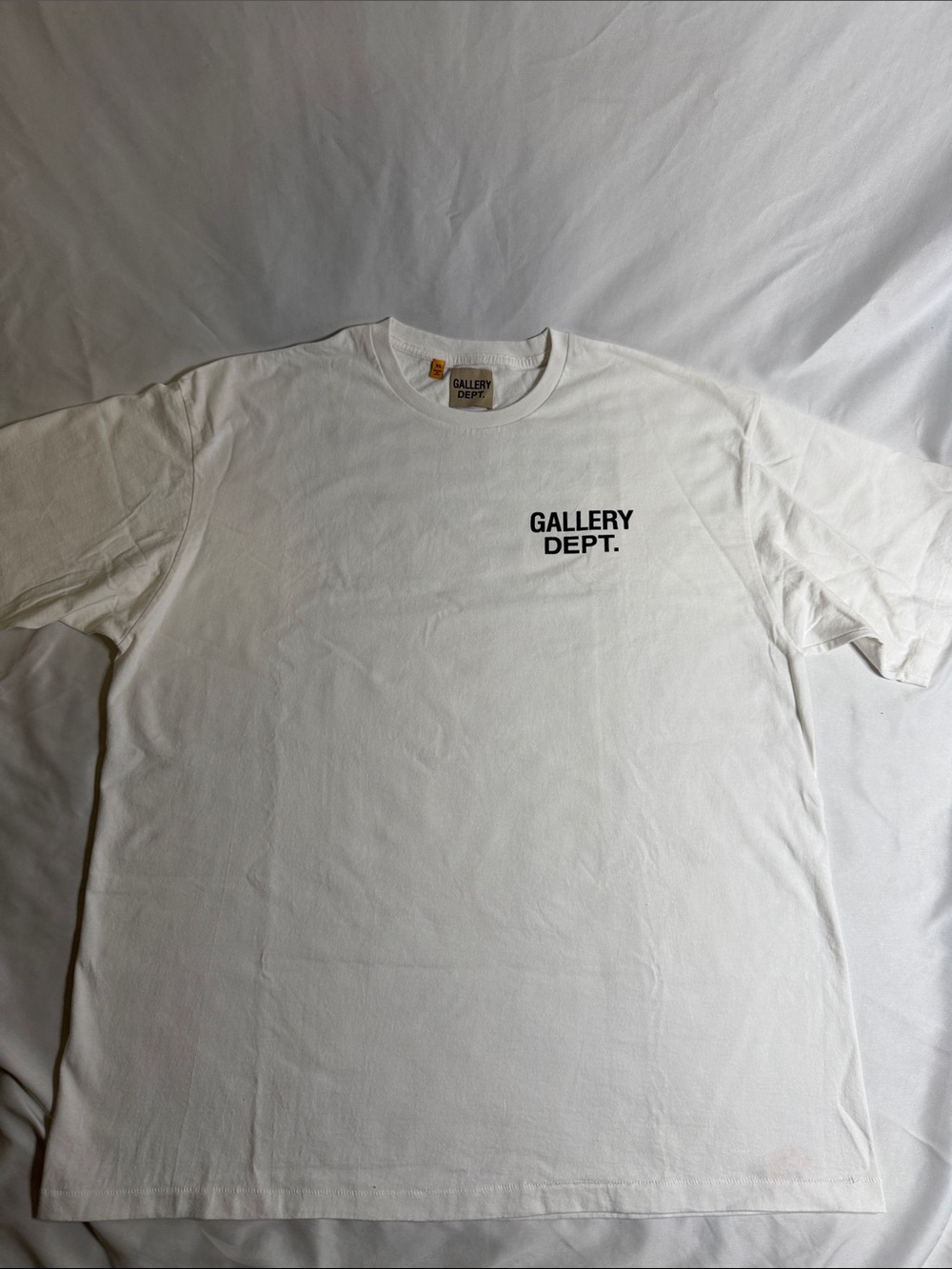 Gallery Dept White T-Shirt with Black Chest Logo
